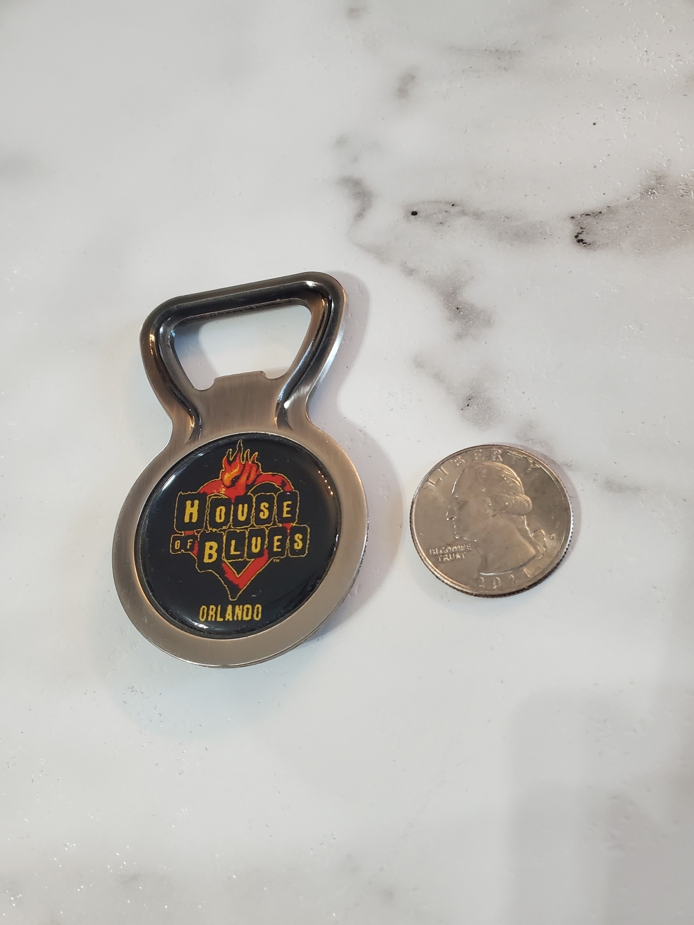 House of Blues Orlando Metal Bottle Opener Fridge Magnet - Picture 7 of 7